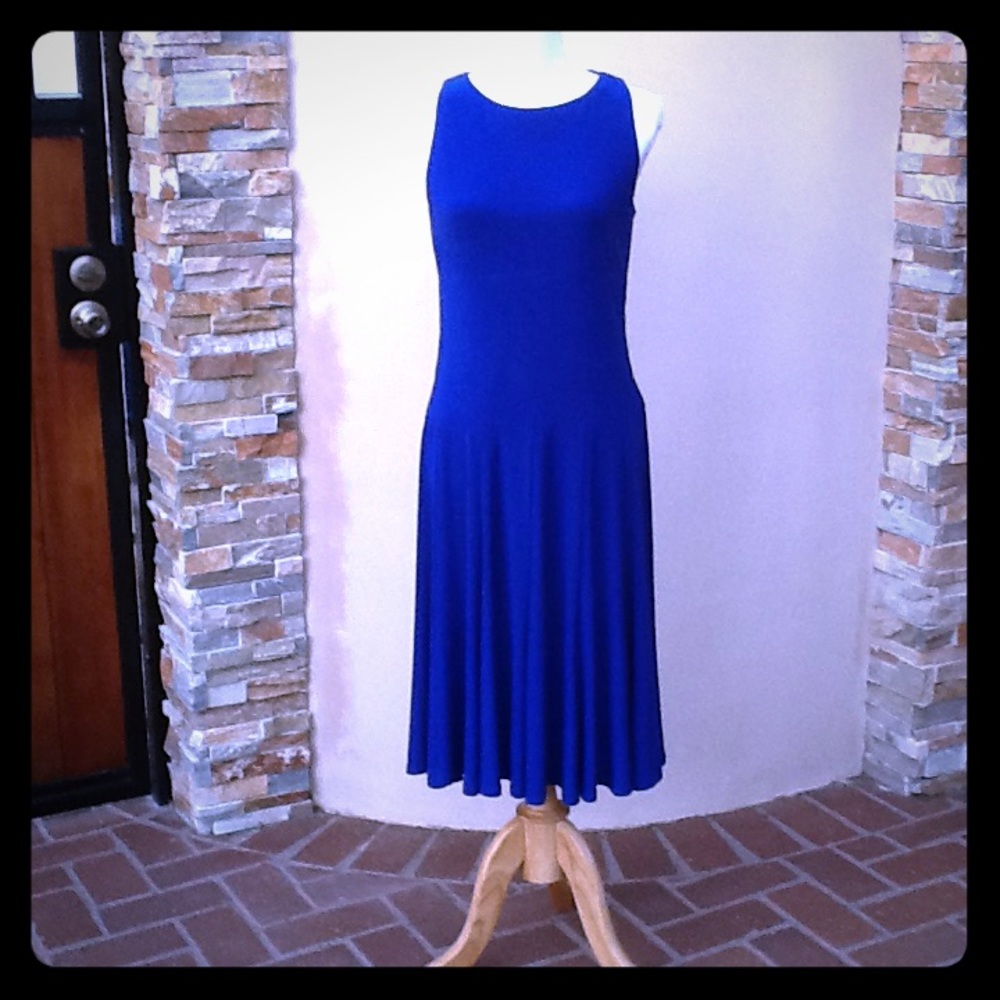 NWT LAUREN Ralph Lauren elegant, blue dress,size 8